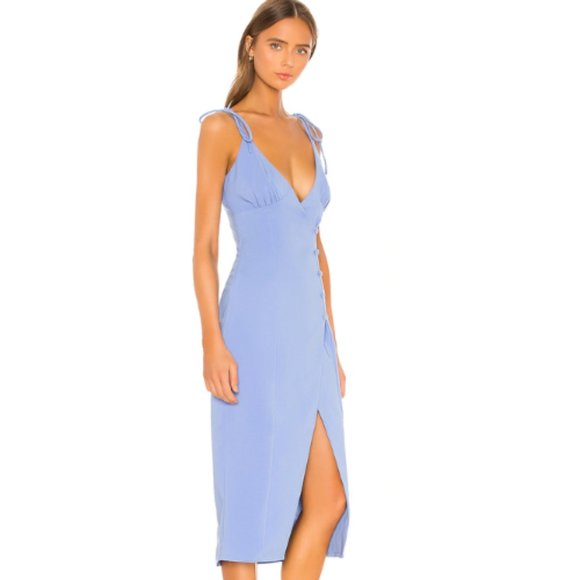 Camila Coelho Aaliyah Midi Dress in Periwinkle Blue NWT Size Small & Medium - Picture 2 of 3